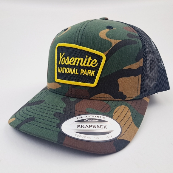 Yosemite National Park Curved Bill Trucker Mesh Snapback Embroidered Pat… - Picture 2 of 5